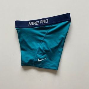 teal NIKE PRO spandex